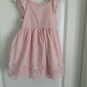 GAP Light Pink Kids Dress with Eyelet Detail